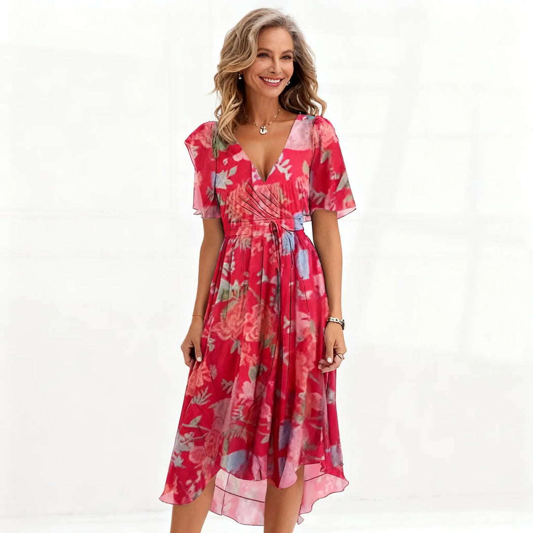 Women’s floral midi dress – Balanced and refined