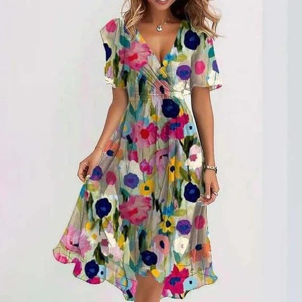 Women’s floral midi dress – Balanced and refined