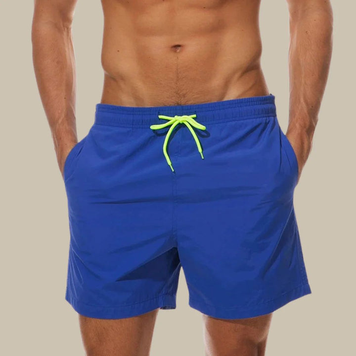 Men’s drawstring swim shorts with side pockets – Clean and functional