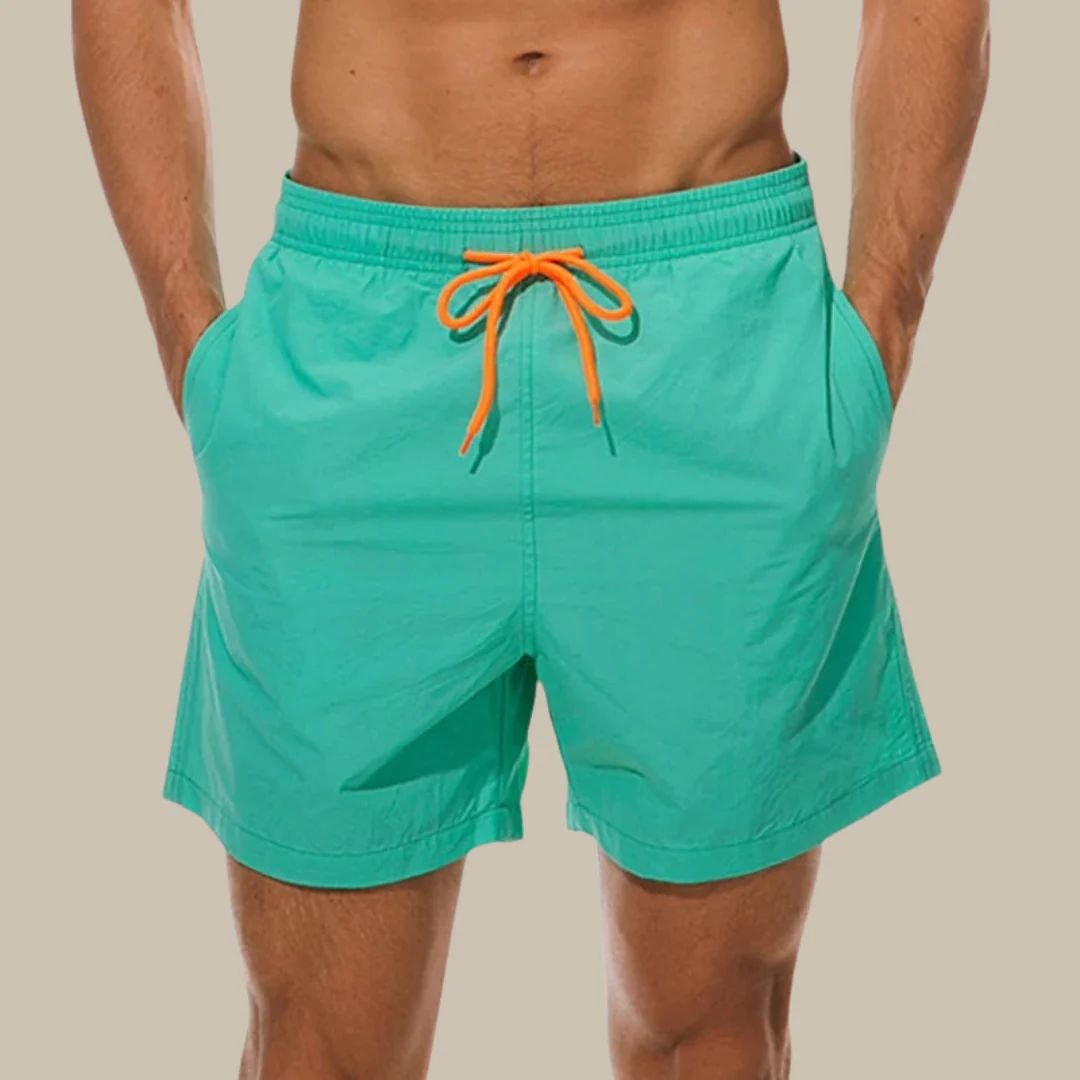 Men’s drawstring swim shorts with side pockets – Clean and functional