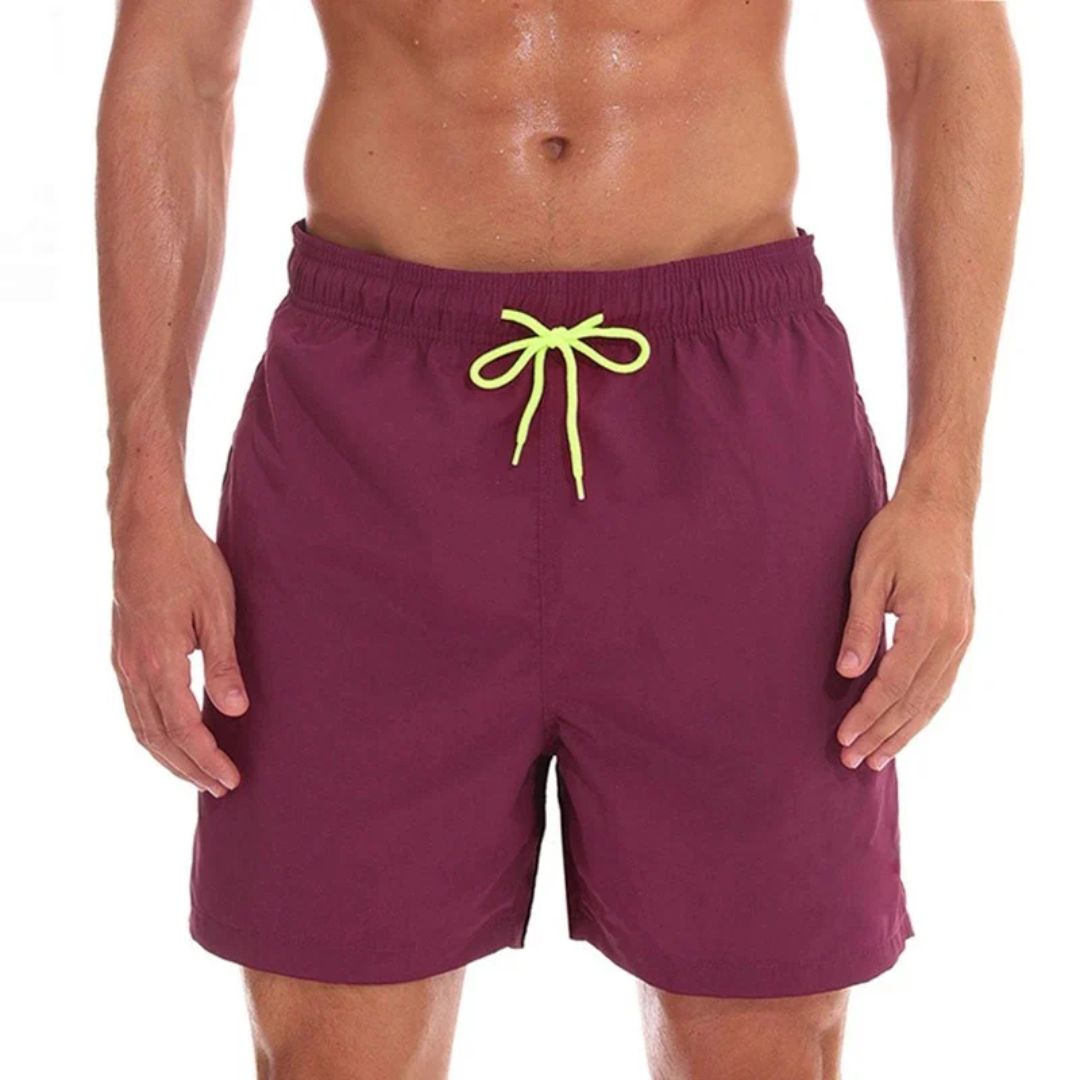 Men’s drawstring swim shorts with side pockets – Clean and functional