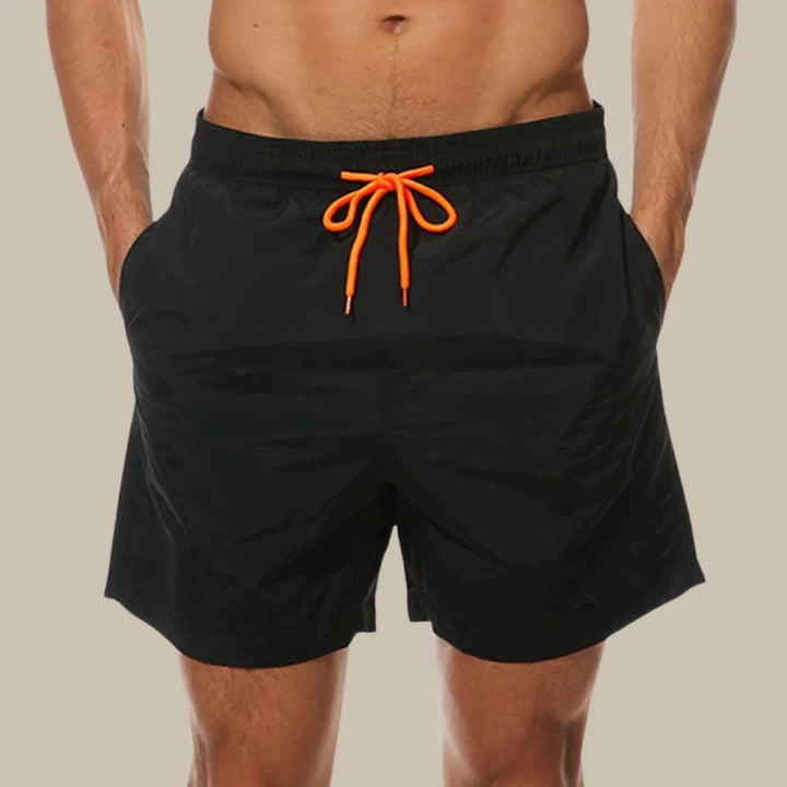 Men’s drawstring swim shorts with side pockets – Clean and functional