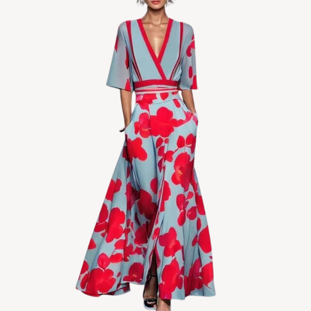 Women’s wrap style maxi dress – Refined and evening-ready
