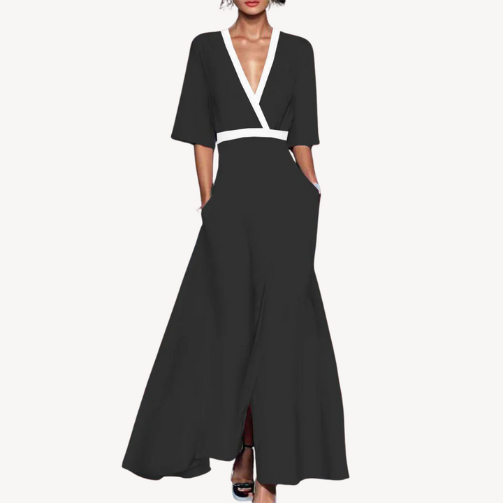 Women’s wrap style maxi dress – Refined and evening-ready