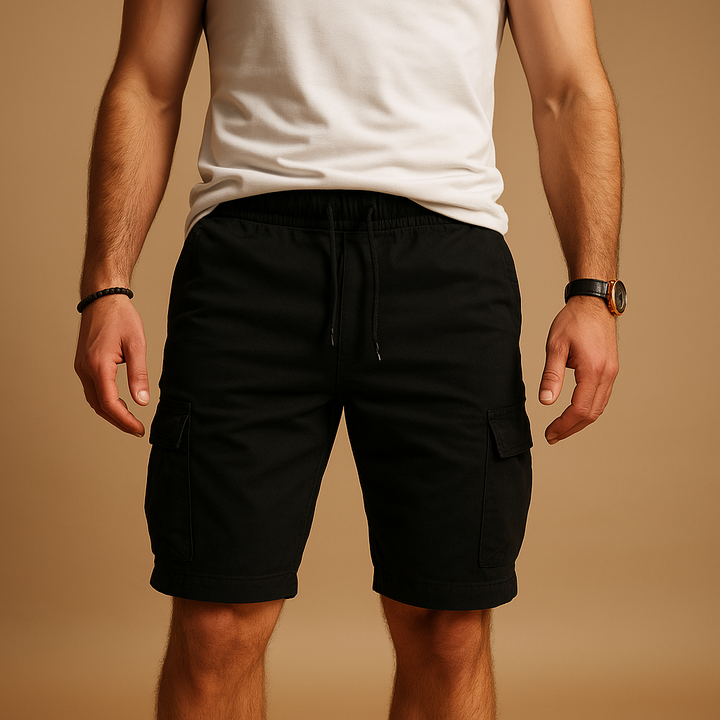Men's Cargo Shorts with Elastic Waist
