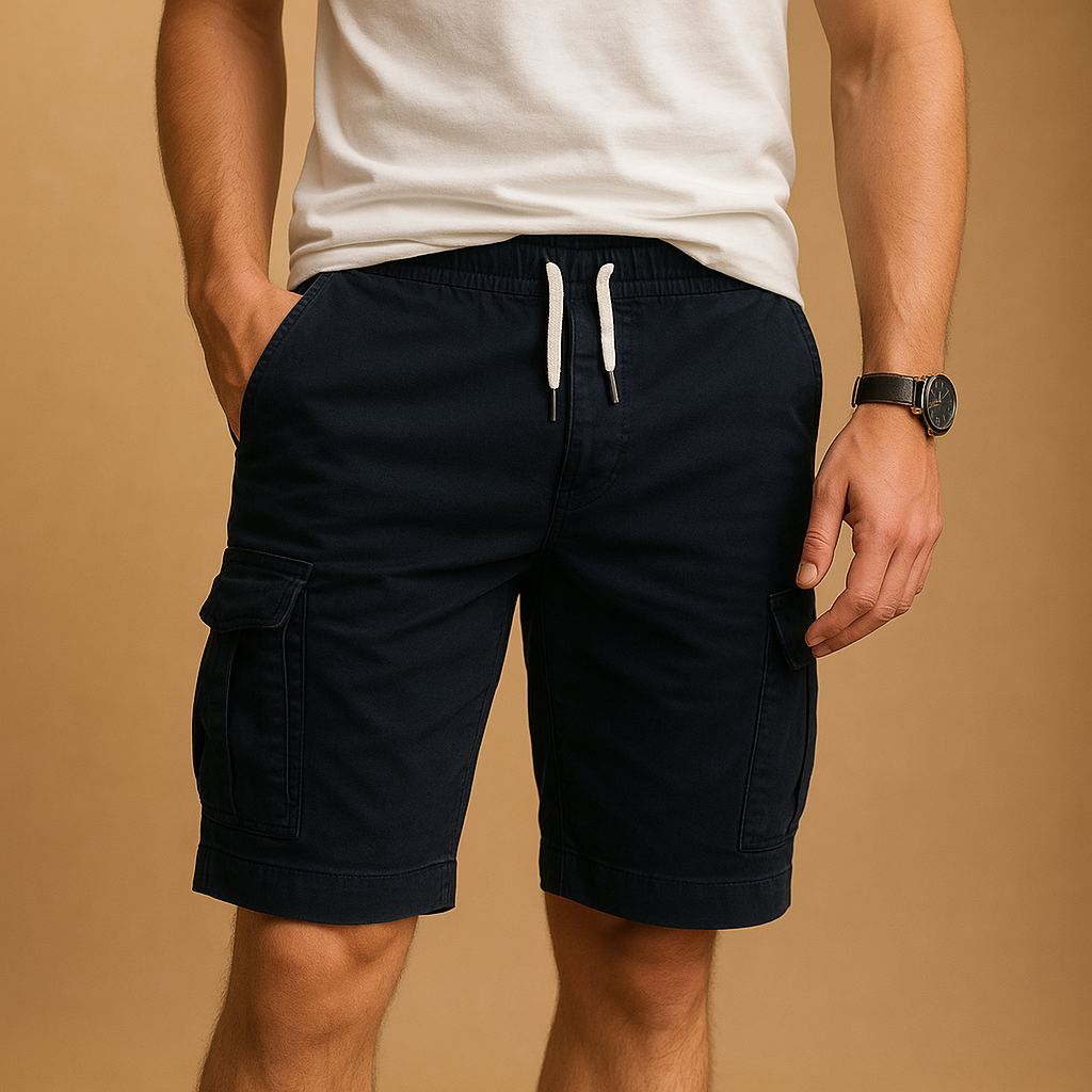 Men's Cargo Shorts with Elastic Waist