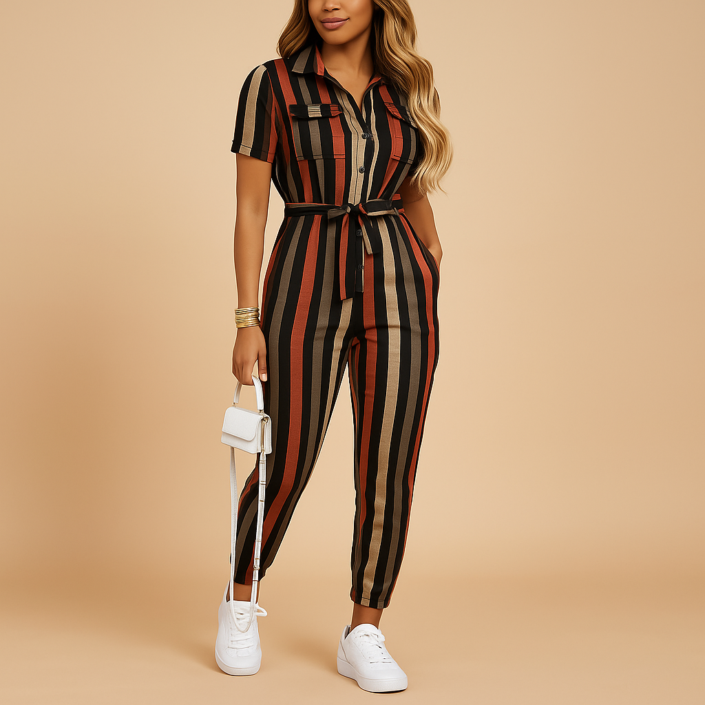 Women’s Tailored Jumpsuit with Button Front