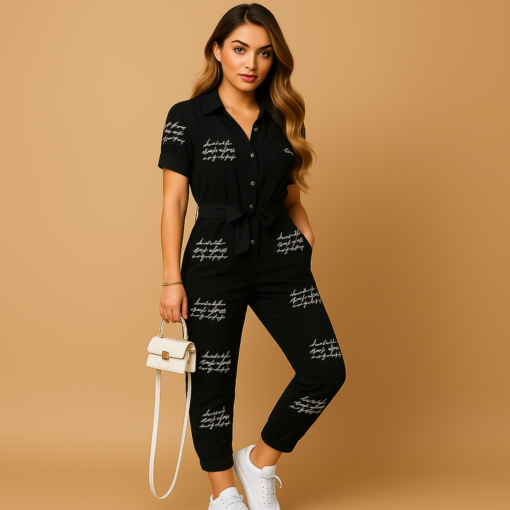 Women’s Tailored Jumpsuit with Button Front