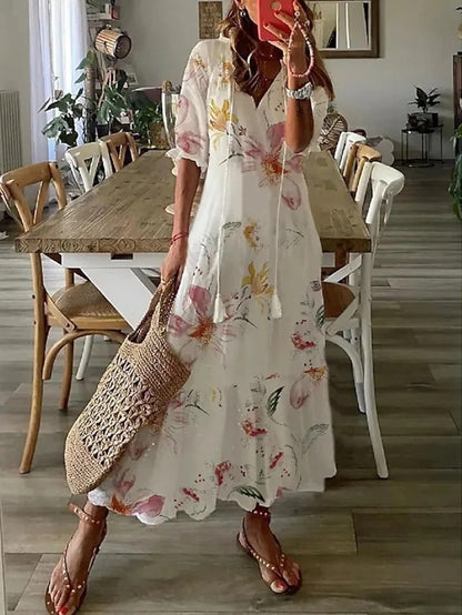 Women’s bohemian-style dress with defined waist – Relaxed and balanced