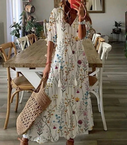 Women’s bohemian-style dress with defined waist – Relaxed and balanced