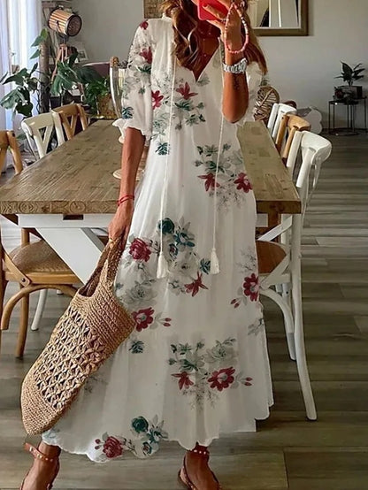 Women’s bohemian-style dress with defined waist – Relaxed and balanced
